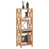 vidaXL 4-Tier Shelf 15.7 in.x11.8 in.x44.1 in. Solid Wood Oak - 3 of 4