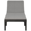 vidaXL Sun Lounger with Cushion Plastic Anthracite - 4 of 4