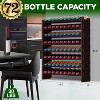 NutriChef Modular Wine Storage Rack - 72 Bottle Wine Rack with 8-Tier Shelves SLWMDSF226BK - 2 of 4