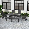 WestinTrends 6 Piece Outdoor Patio Dining Table and Armchair Dining Bench Set - 2 of 4