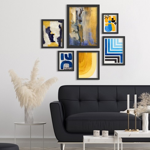 set Of 6) Framed Prints Gallery Wall Art Set Welcome To My Living Room By  Studio Grandpere Black Frame - Americanflat : Target