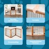 Carlson Pet 3-Panel Freestanding Wood Gate with Small Pet Door - 4 of 4