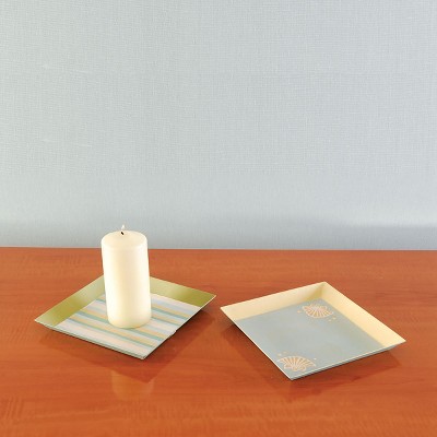 Gallerie II Striped Candle Tray A/2