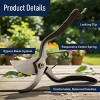 Bypass Pruning Shears for Gardening - 8.8” Forged Carbon Steel Heavy Duty Garden Shears with Spring Loaded Blades - Ultra Sharp Trimming Scissors - - 3 of 4