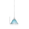 Toltec Lighting Any 1 - Light Pendant in  Chrome with 7" Teal Crystal Shade - 2 of 2