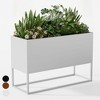 47x18x18 Inch Metal Planter with Shelves & Drainage – Indoor/Outdoor Use for Tall Plants, Flowers, Shrubs - 3 of 4