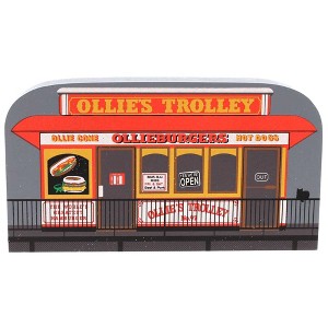 Cat's Meow Village 3.0 Inch Ollie's Trolley Landmark Cincinnati Food Village Buildings - 1 of 2