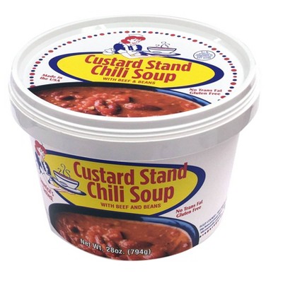 Custard Stand Frozen Chili Soup with Beef and Beans - 28oz