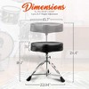 Pyle Double-Support Drum Stool (PSEATDRM24) - Adjustable, Foam-Cushioned Seat, Steel Legs - 2 of 4