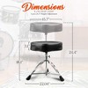 Pyle Double-Support Drum Stool (PSEATDRM24) - Adjustable, Foam-Cushioned Seat, Steel Legs - image 2 of 4