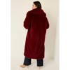 June + Vie by Roaman's Women's Plus Size Shaggy Faux Fur Coat - 3 of 4
