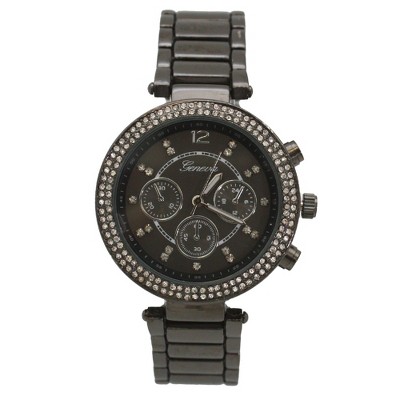 OLIVIA PRATT RHINESTONE ELEGANTE TWO TONE WATCH