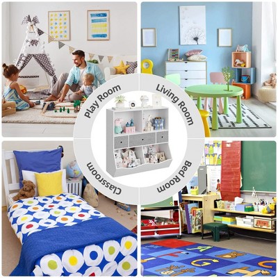 Kids Bookshelf and Toy Storage Organizer with 3 Movable Drawers