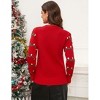 BLUEMING Women's Ugly Christmas Sweater Festive Tree Print Crewneck Pullover Cozy Novelty Christmas Sweater - 2 of 4