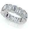 Pompeii3 5Ct Emerald Cut Bezel Eternity Wedding Ring 14k Gold Lab Created - 3 of 4
