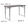 Emma and Oliver 4-Foot Height Adjustable Bi-Fold Dark Gray Plastic Folding Table with Handle - image 4 of 4