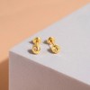 Girls' Diamond Cut Ball Screw Back 14k Gold Earrings - In Season Jewelry - 4 of 4