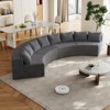 KWPZQEB Curved Sectional Sofa, Symmetrical Modular Semi Circular Sofa with Pillows, Corduroy Corner Sofa for Living Room, No Assembly Needed - 3 of 4