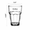Bormioli Rocco 16.25 oz. Rock Bar Cooler Stackable Drink Glass, 6-Piece, Clear - 3 of 4