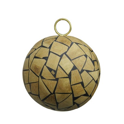 Allstate Floral Brown Mosaic Shatterproof Christmas Ball Ornament 4" (100mm)