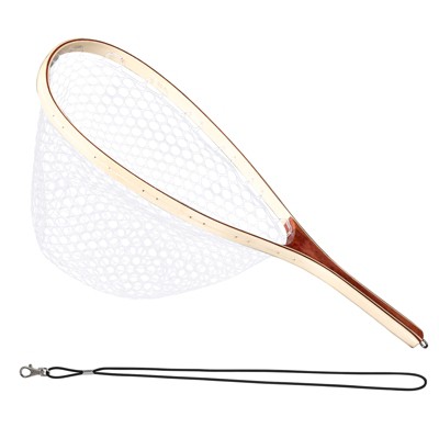 Trout Net Hipicute Foldable Fishing Net - Teardrop Wooden Frame With Soft Rubber Mesh | Trout & Bass Landing Net Fishing Net Osrs