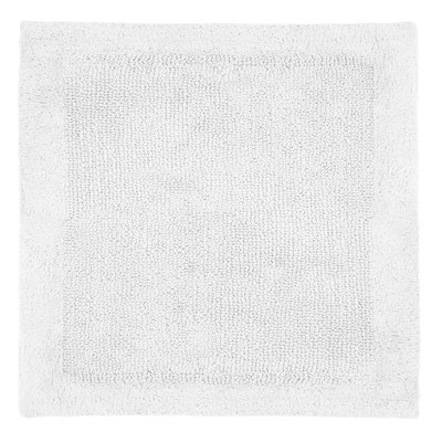 Edge White Cotton Reversible Bath Rug 21" x 34"