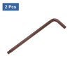 Unique Bargains SAE Steel L-Shape Long Arm Ball End Hex Wrenches Red 2 Pcs - 3 of 4