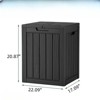 VisioGear Lockable Deck Boxes, Multi-Capacity Outdoor  Storage Deck Box, Small Patio Storage Bin for Garden Tools - 3 of 4