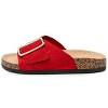 Alpine Swiss Heidi Womens Slide Sandals Cork Footbed Casual Slides Flat Sandals For Women Adjustable Buckle Comfortable Summer Beach Sandals - 3 of 4