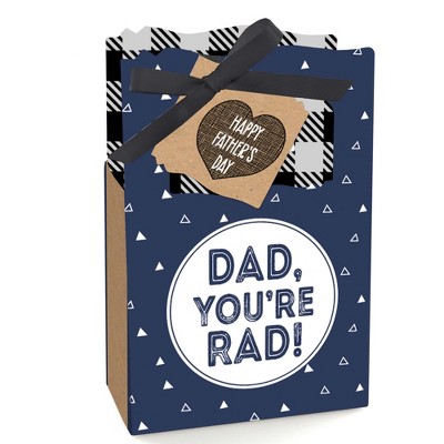 Big Dot of Happiness My Dad is Rad - Father's Day Party Favor Boxes - Set  of 12