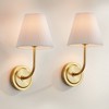 Possini Euro Design Possini Euro Nina 14" High Gold Plate Wall Sconce Set of 2 - 2 of 4