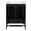 Grungis Bathroom Vanity with Single Combination Under Counter Sink and Soft Closure,Bathroom Storage Cabinet with 2 Doors and a Drawer - 4 of 4