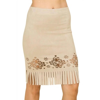 Women's Lonni Laser Cut Fringe Skirt - VOCAL APPAREL