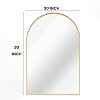 20x30 Inch Black Metal Framed Arched Bathrrom Mirror for Wall. - 4 of 4