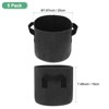 Unique Bargains Thickened Fabric Durable Handles Multipurpose Good Drainage Plant Grow Bags 5 Pcs - 3 of 4