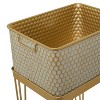 2pc Modern Iron Novelty Planter Stands Gold - Olivia & May: Tall, Indoor/Outdoor, Decorative - image 4 of 4