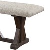 Acme Furniture Pascaline Dining Chair Gray Fabric/Rustic Brown/Oak Finish - 4 of 4