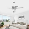 52 Inch Crystal Chandelier Fans Ceiling Fans with Lights (No Included Bulb) - 2 of 4