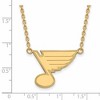 Black Bow Jewelry 14k Yellow Gold Plated Sterling Silver St. Louis Blues NHL Necklace 18 Inch - 2 of 4