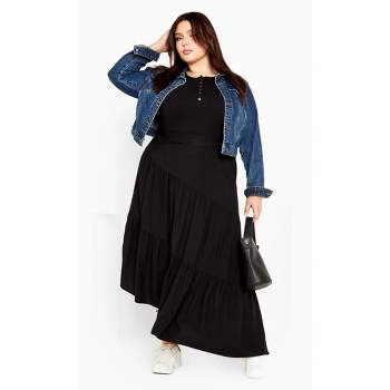 Women's Plus Size Saskia Skirt - black | AVENUE