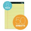 TOPS Docket Ruled Perforated Pads 8 1/2 x 11 3/4 Canary 50 Sheets 6/Pack 63406 - 4 of 4