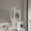 GlasFlength Decorative Wall Mirrors Wall Art Bathroom Decor Cabinet Vanity Medicine Cabinet Mirrors for Bathroom Wall, White, 5.7"*17.7"*19.7" - 3 of 4