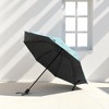 Unique Bargains Portable Umbrella 8-Rib Avocado Pattern Sun Block Impact Cloth Vinyl 39.37"x27.17" 1 Pcs - 2 of 4