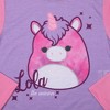 Youth Girls Squishmallows Lola the Unicorn 2-Piece Sleepwear Set with Long Sleeve Shirt and Sleep Pants - 3 of 4