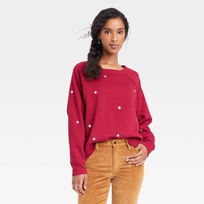 red fleece top womens