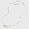 Silver Plated Two Tone Cubic Zirconia Mom with Heart Pendant Necklace - Silver: Brass, Lobster Claw Clasp, Gift Box - 3 of 4