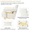 Kumasinova Ergonomic Accent Chair with Lumbar Support, Inclined Seat, Sofa Chair with Square Wooden Block Legs, Comfy Reading Chair for Living Room - 3 of 4