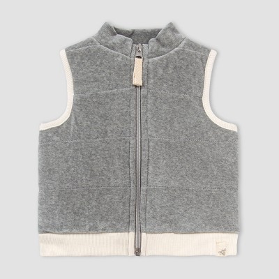 Burt's Bees Baby® Baby Organic Cotton Quilted Vest - Gray 3-6M