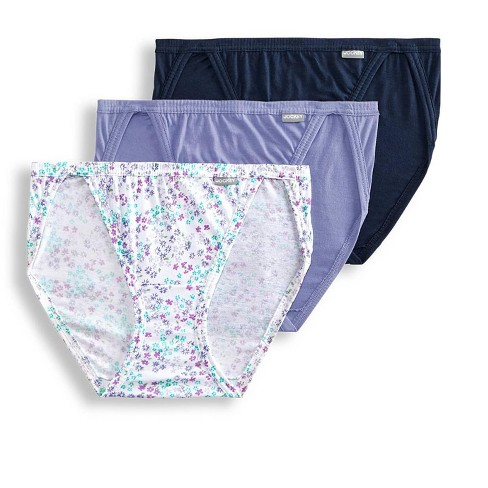Jockey Womens Elance String Bikini 3 Pack Underwear String Bikinis 100%  Cotton 6 Blue Orion/flower Garden Purple/thunder Blue : Target