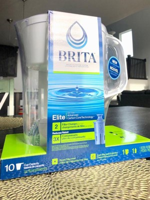Brita Water Filter 10-cup Tahoe Water Pitcher Dispenser With Elite ...